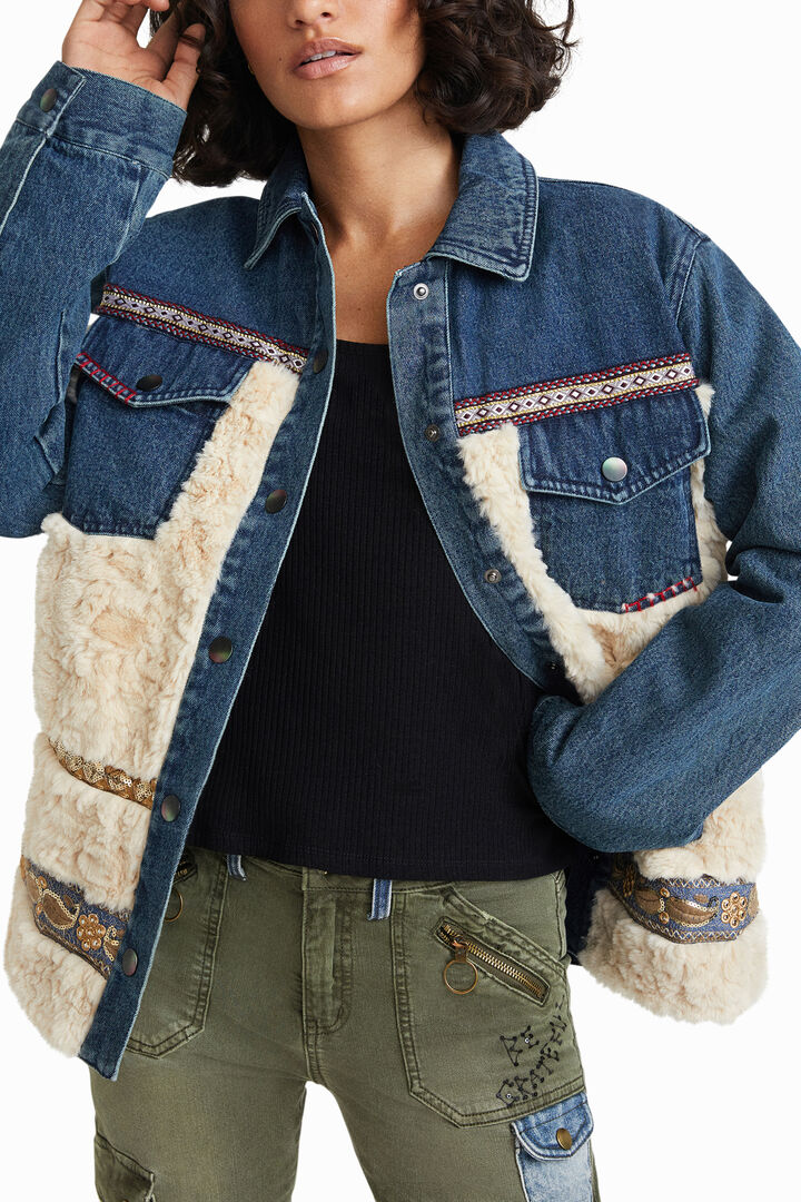 Hybrid denim jacket fleece | Desigual