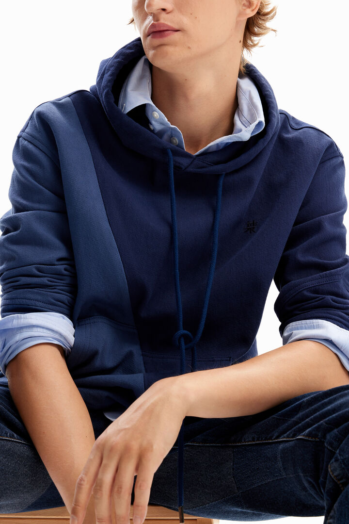 Sudadera bicolor capucha | Desigual