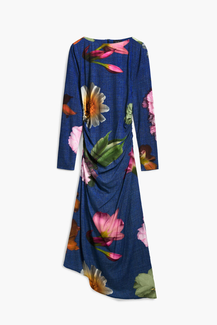 Asymmetric midi dress