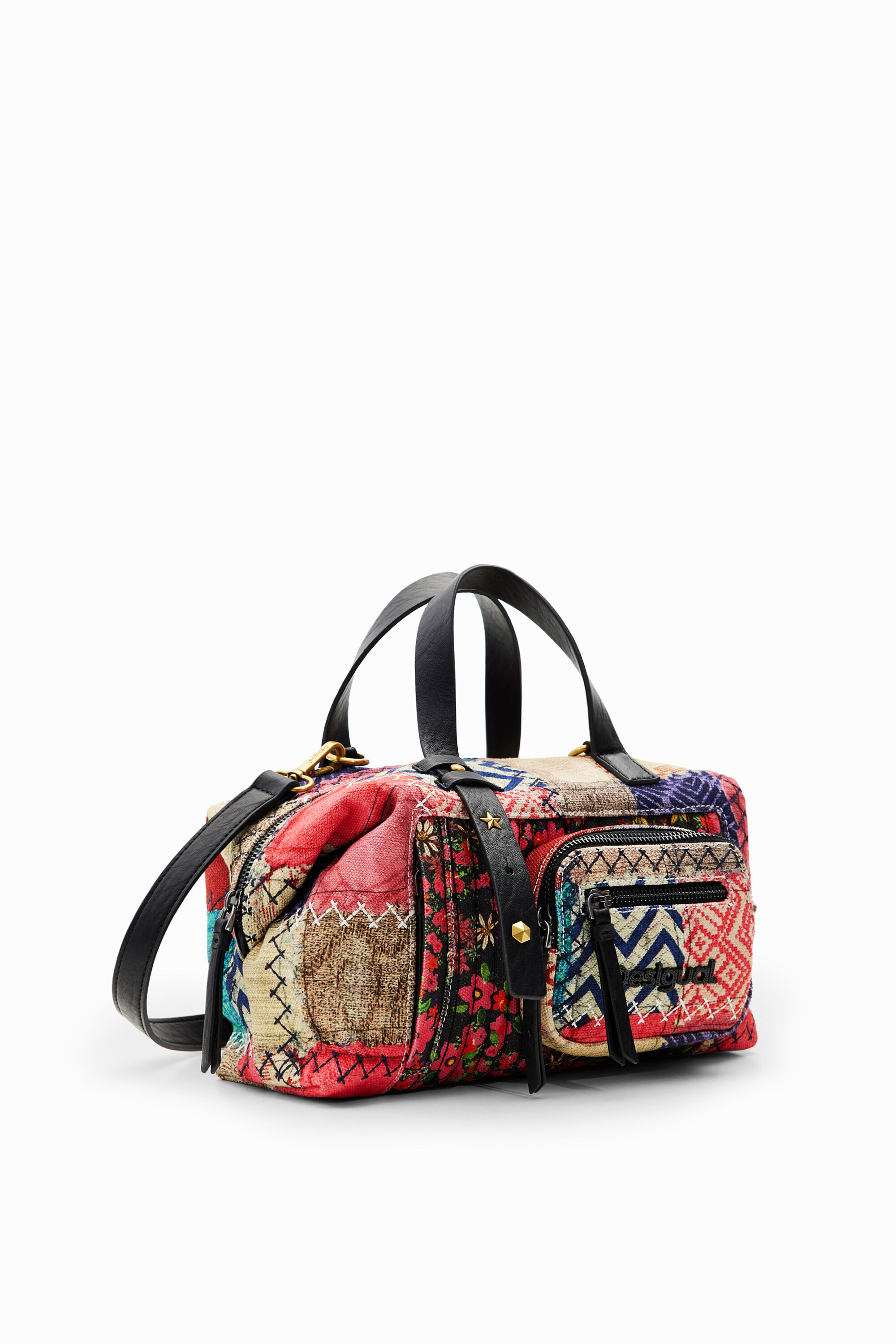 Midsize canvas patchwork bag Women's I Desigual.com