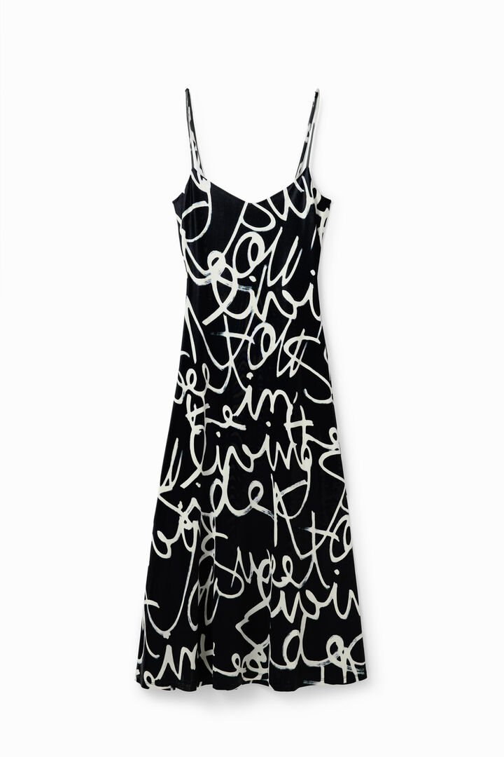 Abito midi messaggi lingerie | Desigual