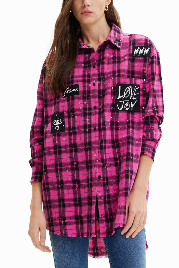 Oversize plaid shirt | Desigual