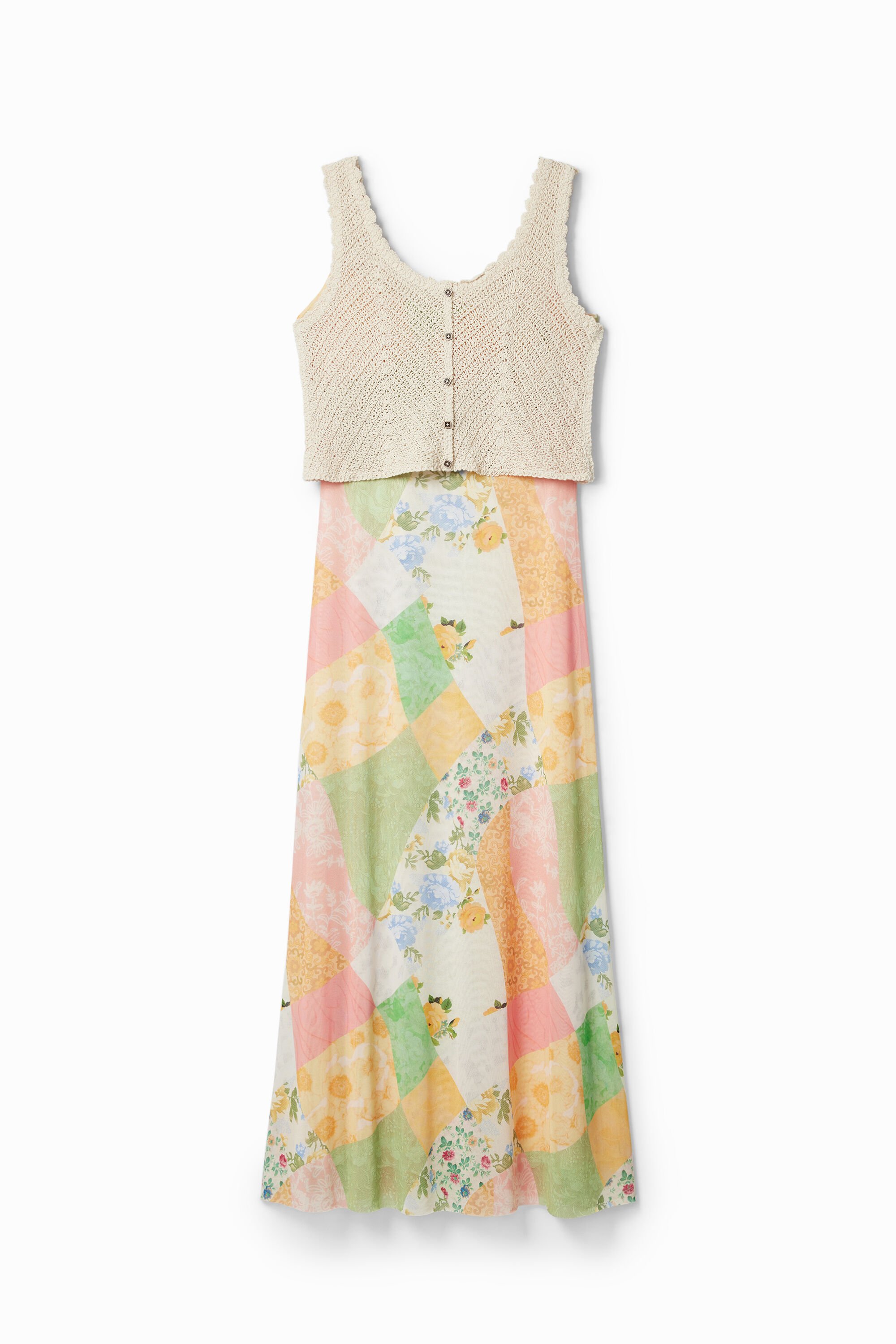 Hybride midi-jurk