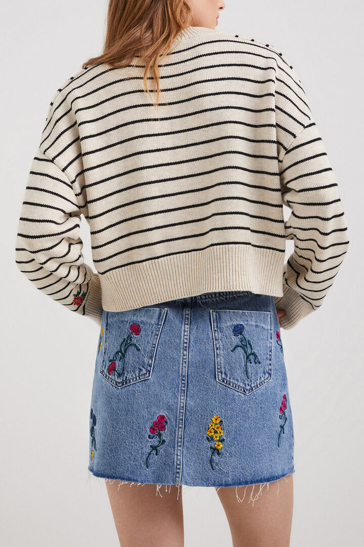 Flower and sailor stripe jumper | Desigual