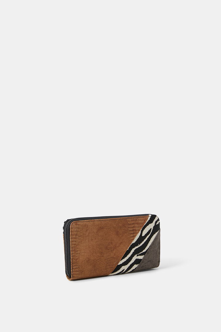 Längliches Portemonnaie Zebramuster | Desigual