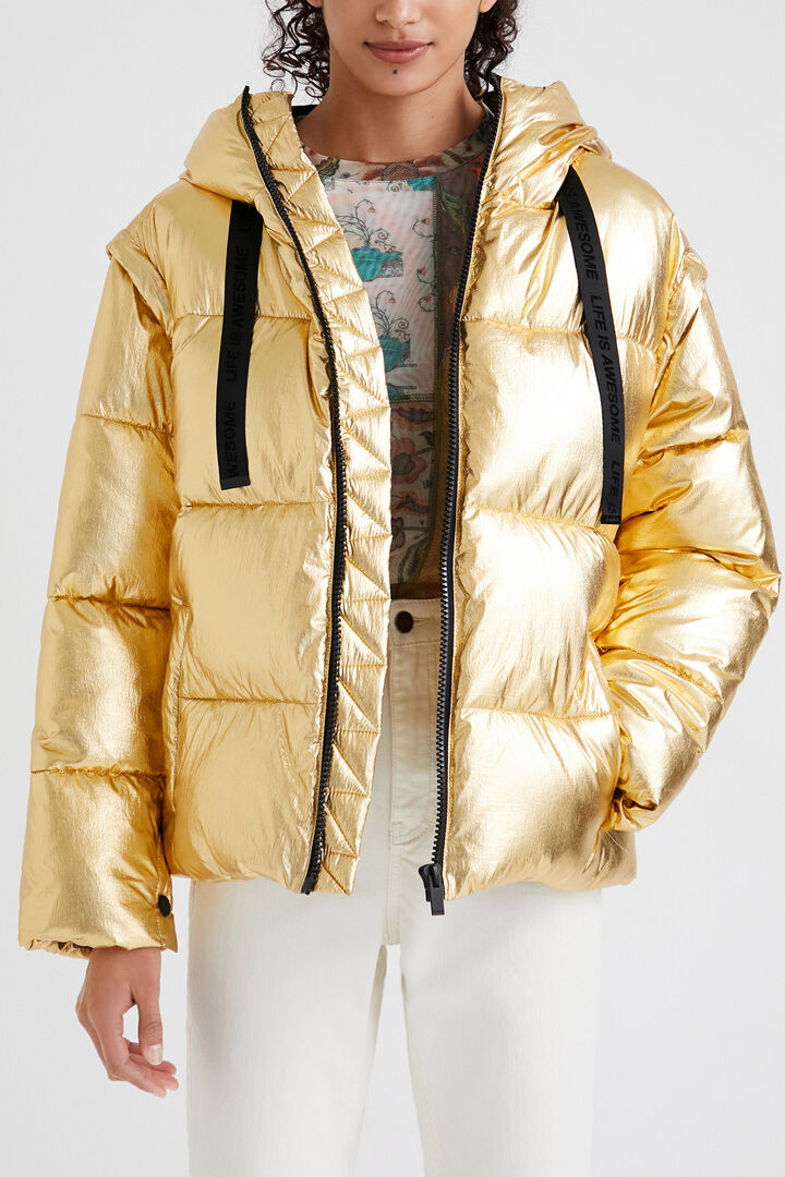 Chaqueta acolchada con mangas desmontables | Desigual
