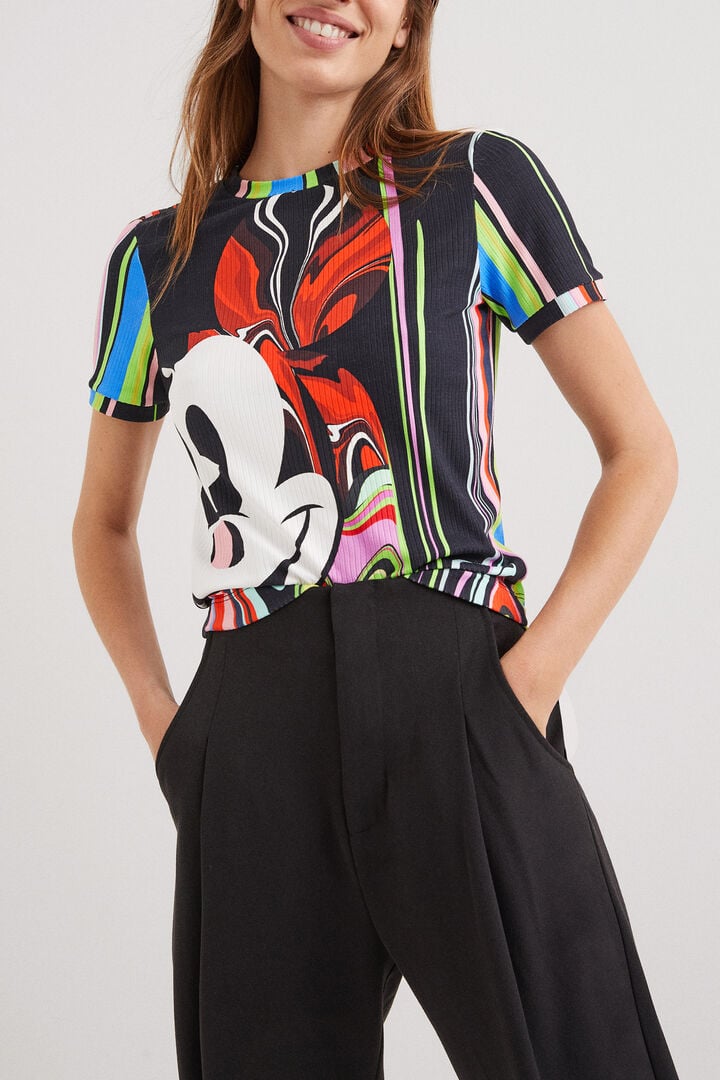 T-shirt côtelé Mickey Mouse par M. Christian Lacroix | Desigual