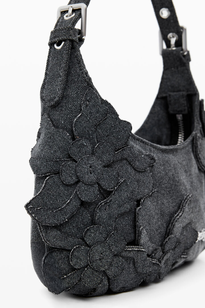 Bolsa pequena com apliques de flores | Desigual