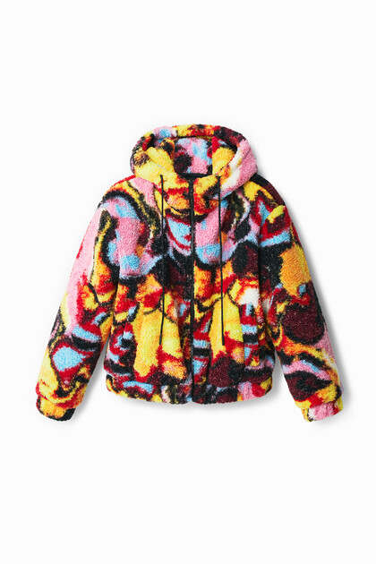 Digital print fleece jacket