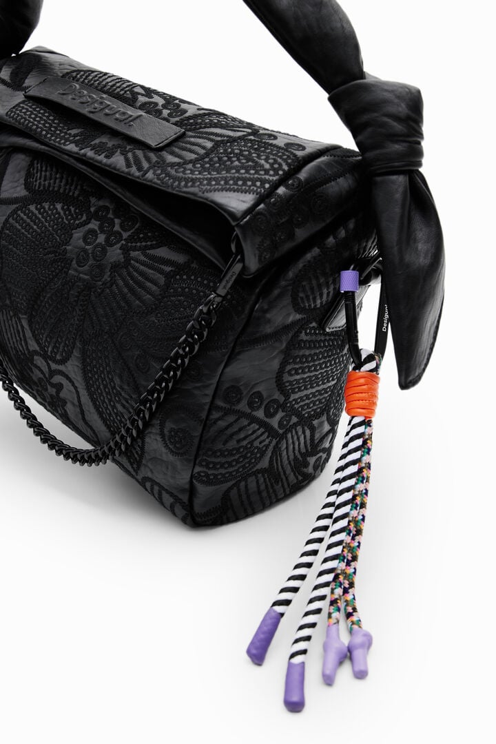 Bolso M bordado flores | Desigual
