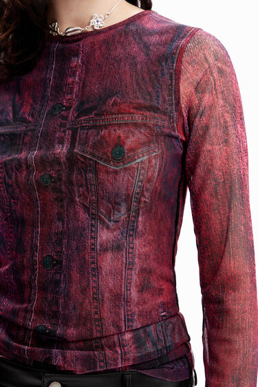 Samarreta tul efecte denim | Desigual