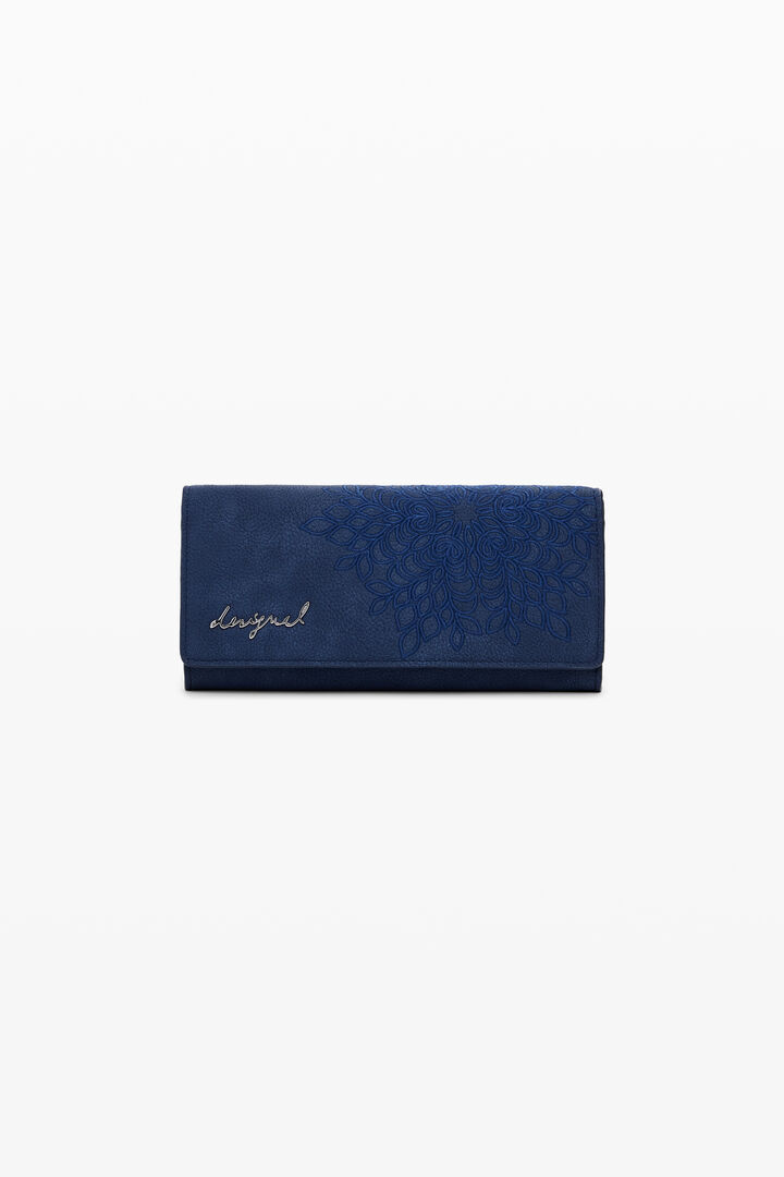 Moneder efecte pell brodats mitjà | Desigual