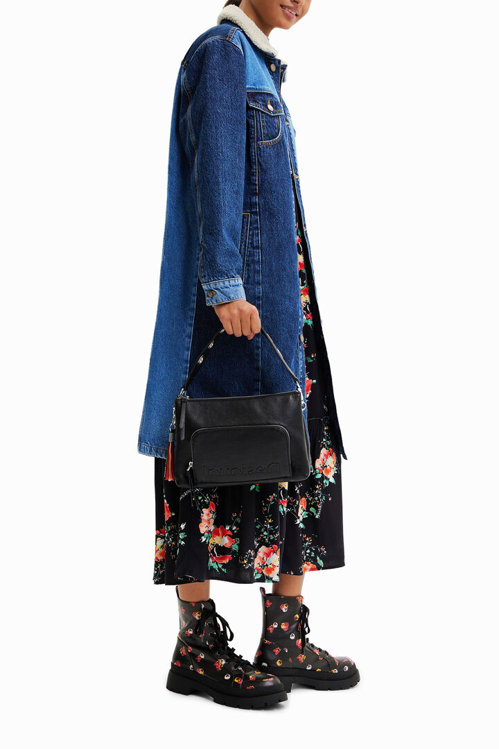 Long padded denim jacket | Desigual