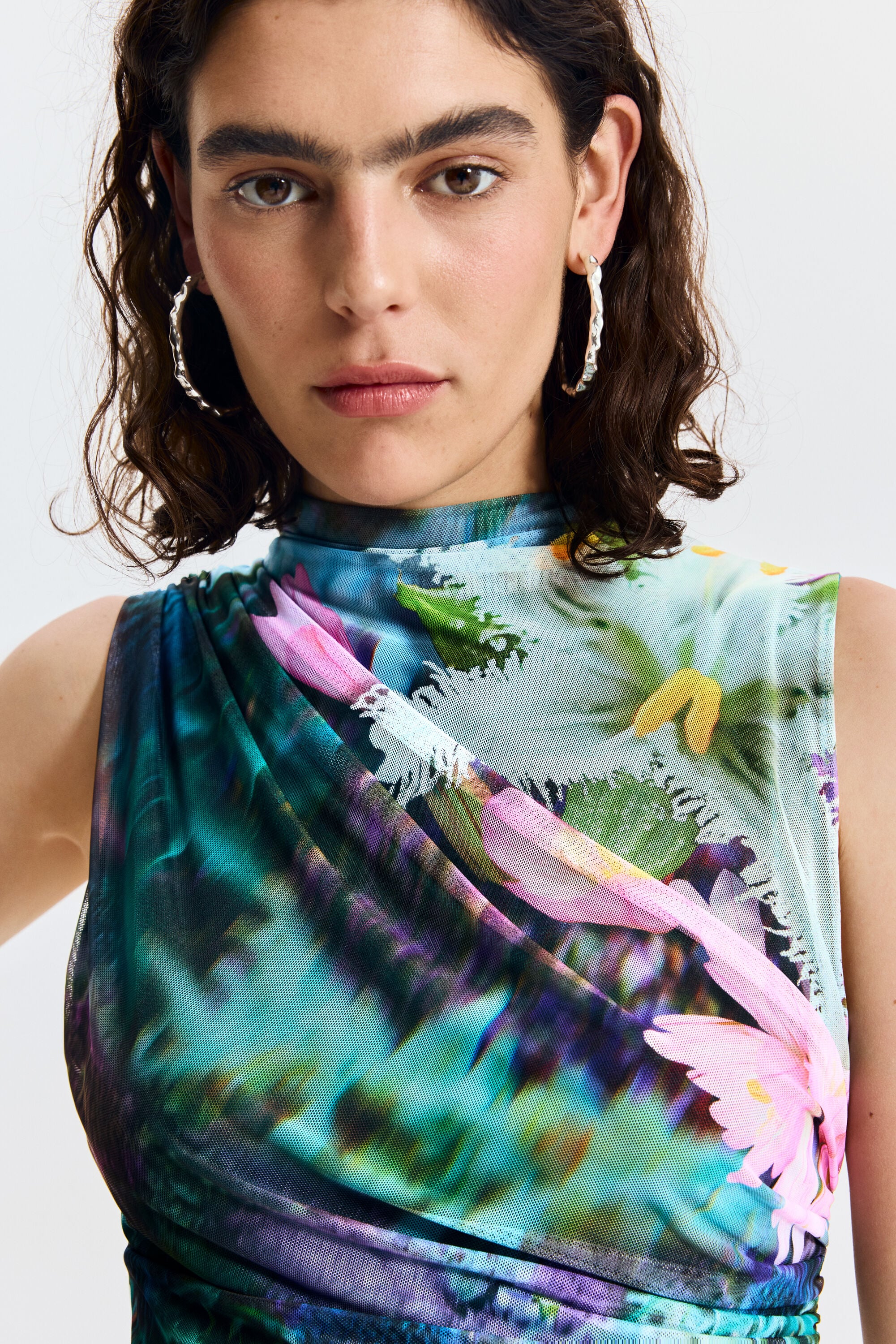 花柄のドレープワンピース マルチカラー 女性用 I Desigual.com