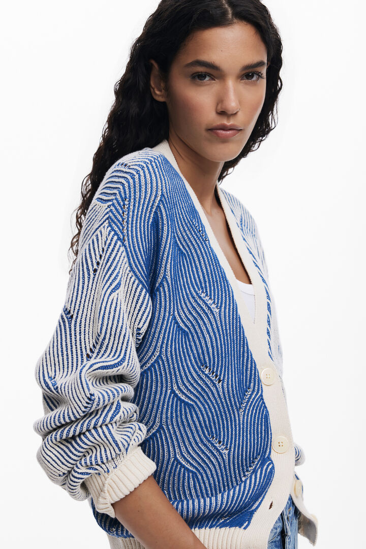 Càrdigan de punt bicolor | Desigual