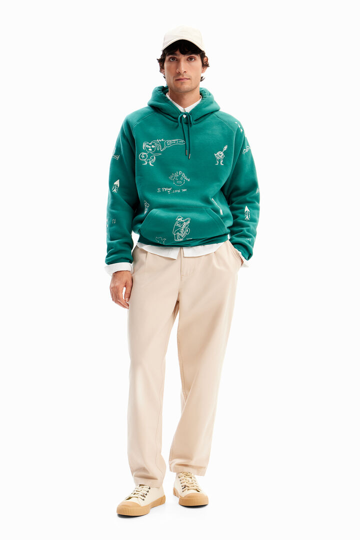 Embroidered hoodie | Desigual