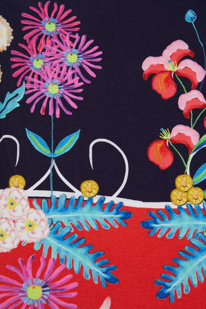 T-shirt met tropische bloemenprint | Desigual