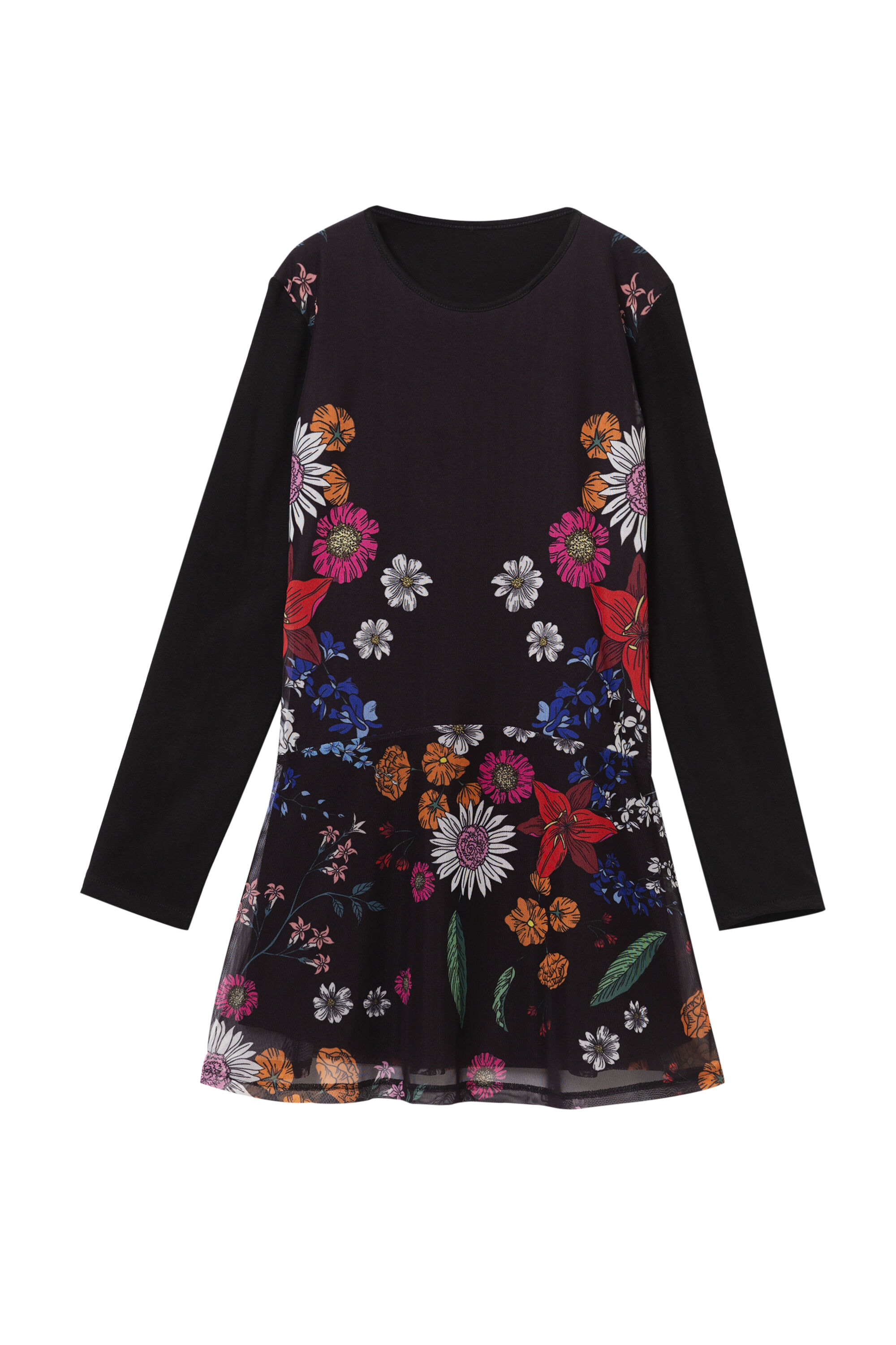 Mehrlagiges Blumenkleid