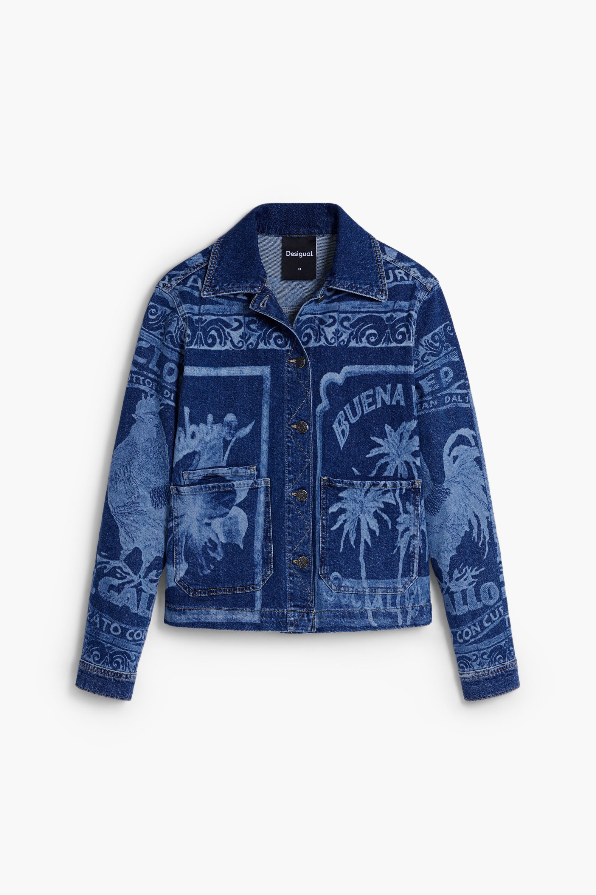 Palm tree denim jacket I Desigual.com