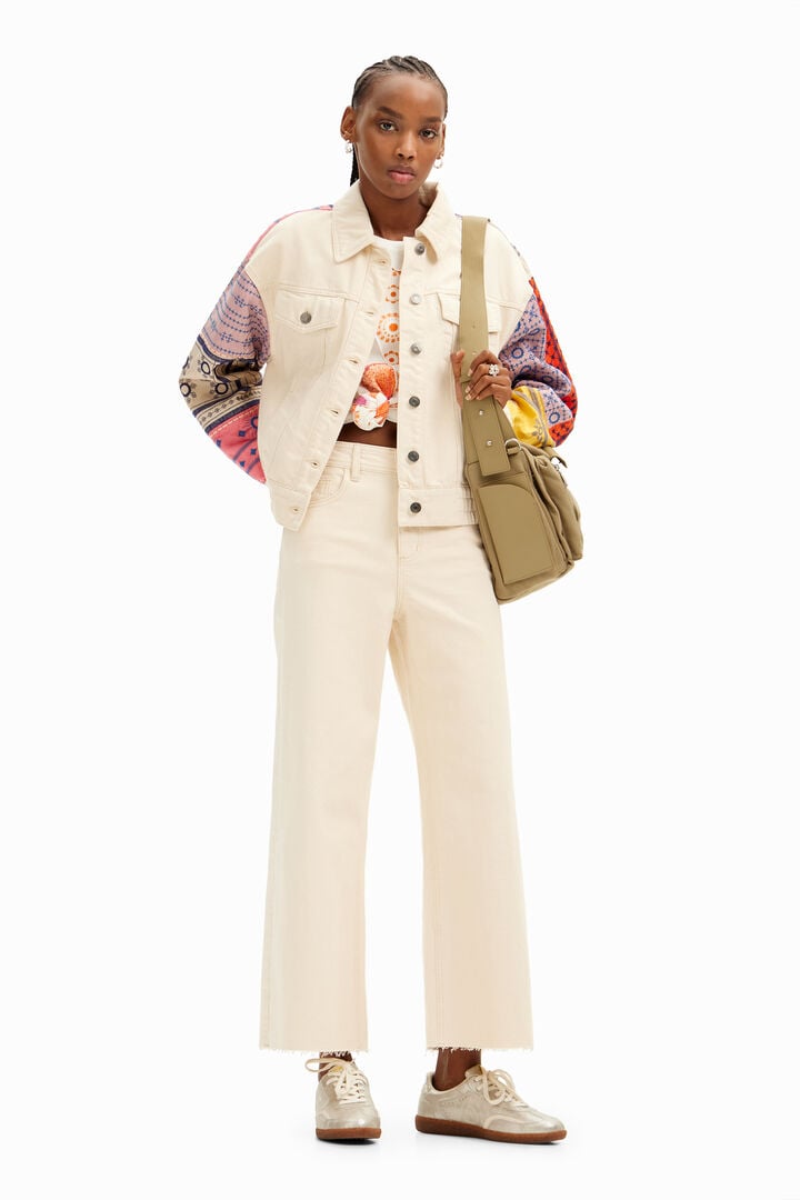 Giacca corta denim ricamato | Desigual