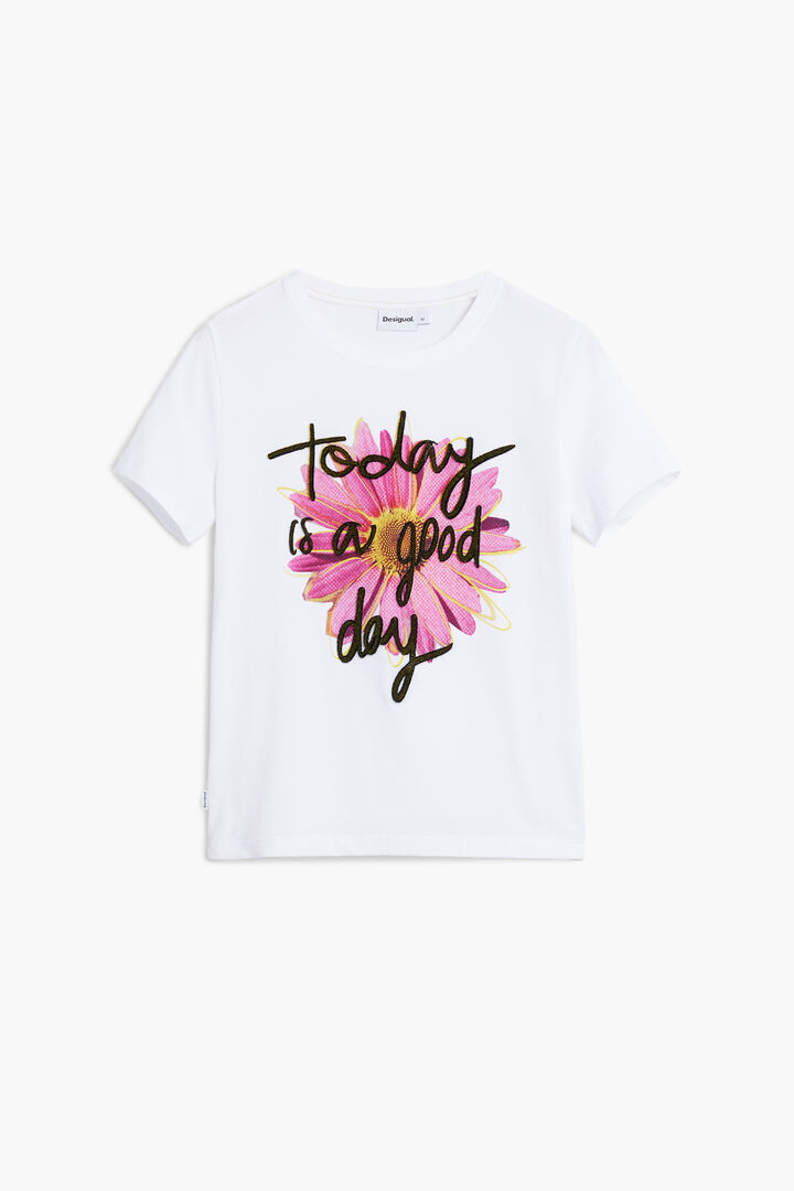 Kurzarm-T-Shirt mit Blumenmuster | Desigual