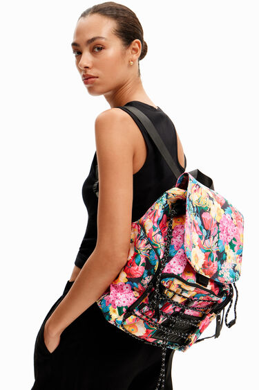 Large floral backpack | Desigual