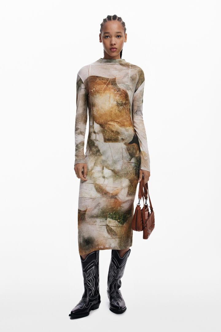 Abito con collo a camino | Desigual