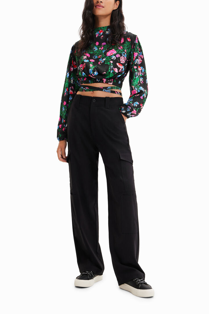 M. Christian Lacroix cropped floral blouse | Desigual