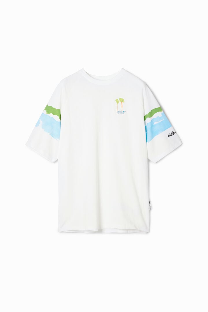 Camiseta palmeras acuarela