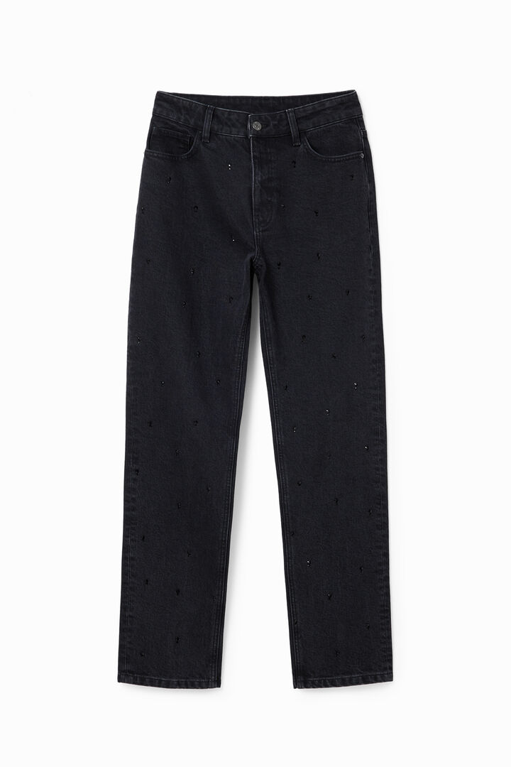 Vaqueros Straight strass