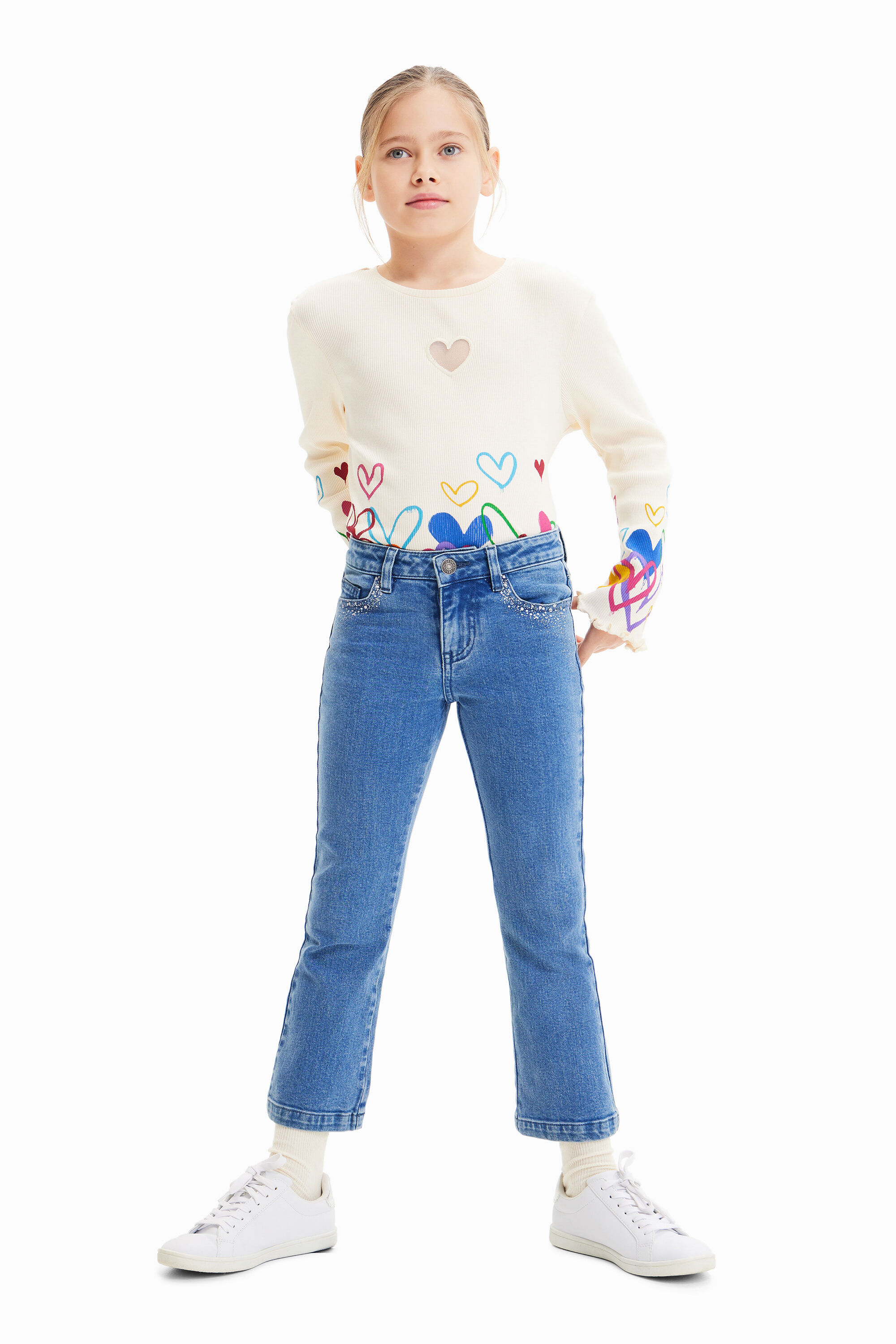 Jeans con tasche discount dipinte