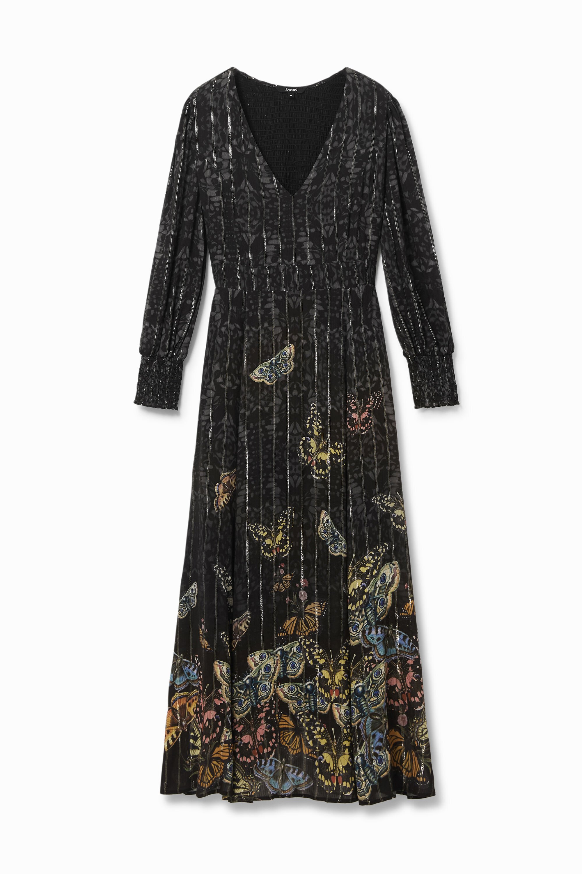 Langes Kleid mit Dreiviertelärmeln