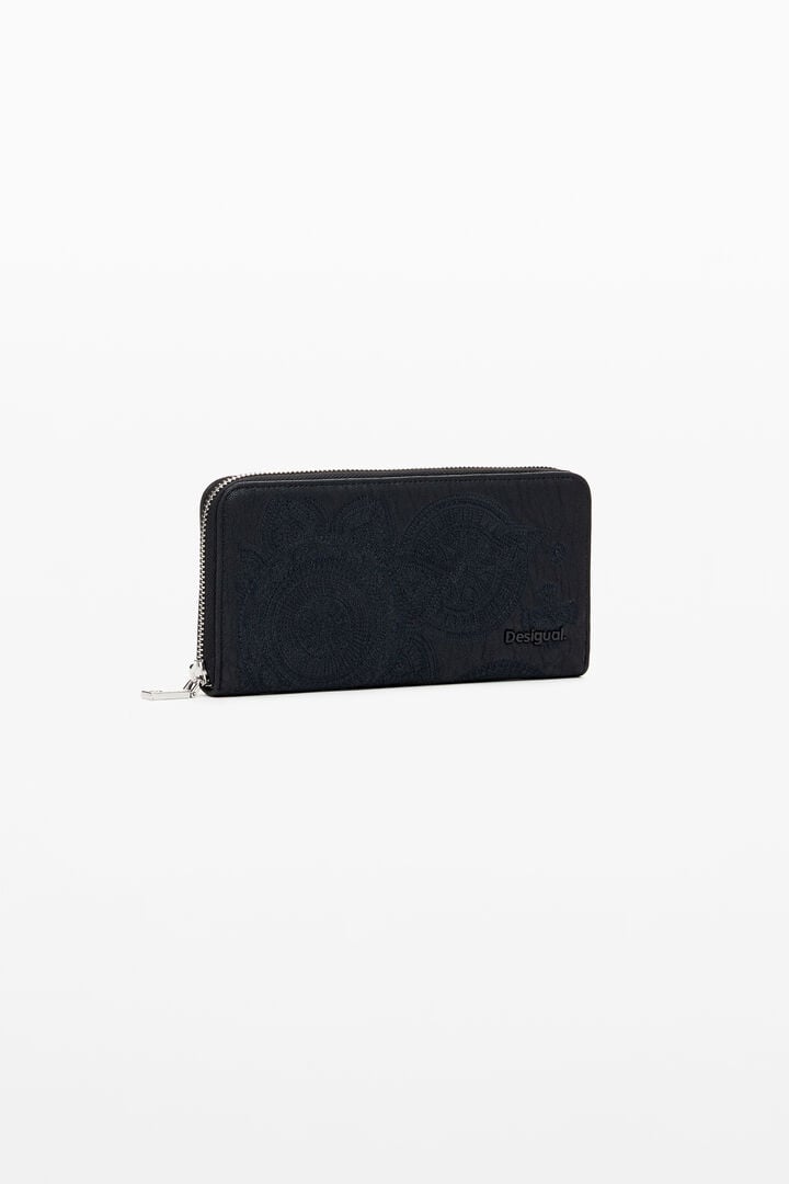 grey floral large wallet grey floral large wallet