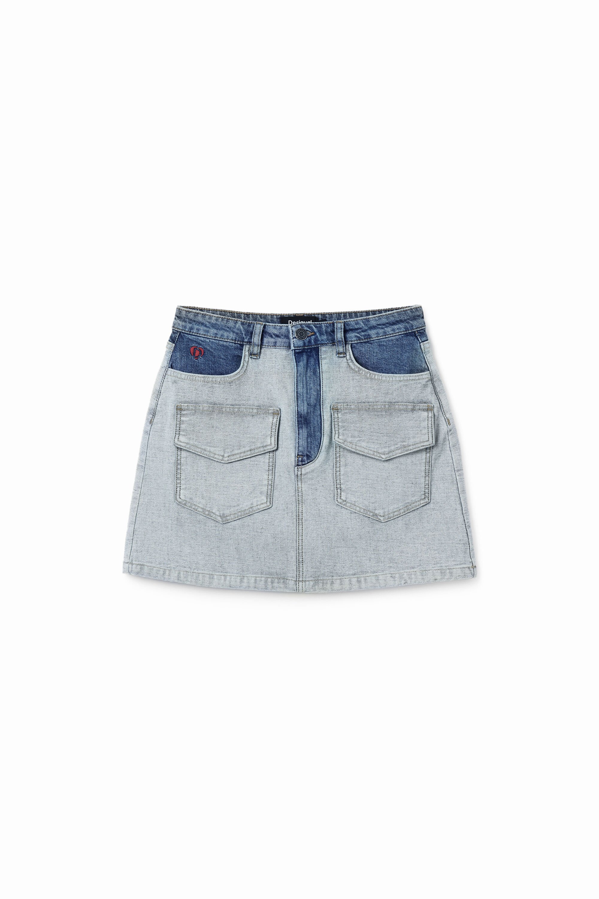 Denim-Minirock Taschen