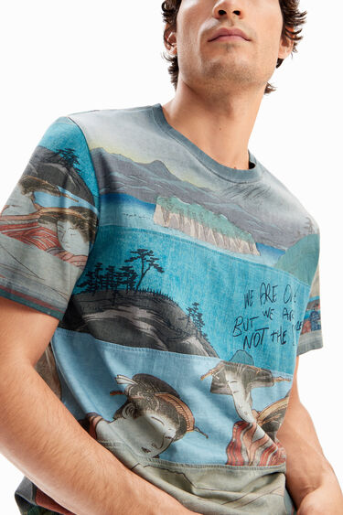 Japanese print short-sleeve T-shirt | Desigual