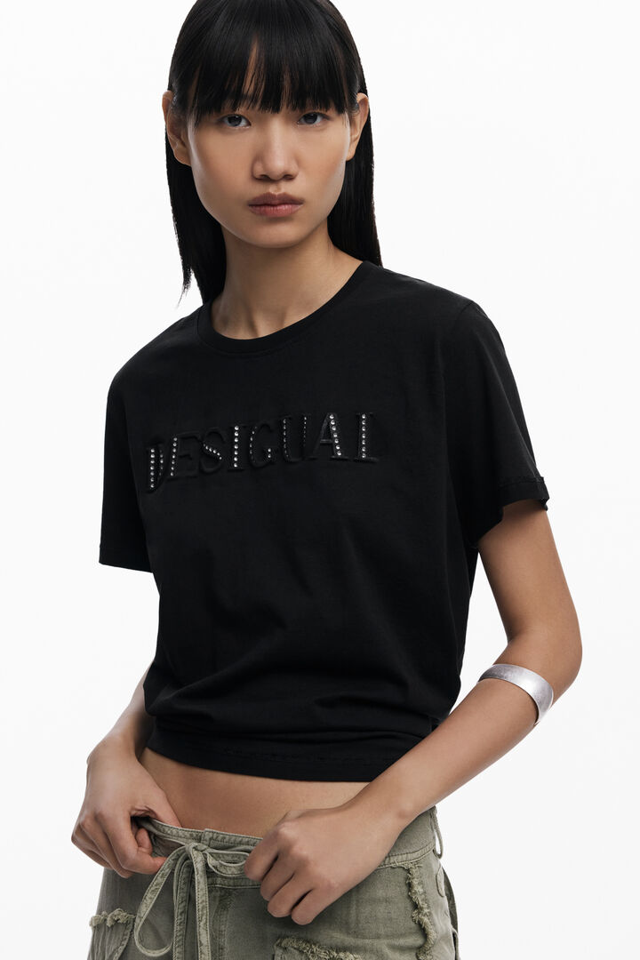 Studded logo T-shirt | Desigual