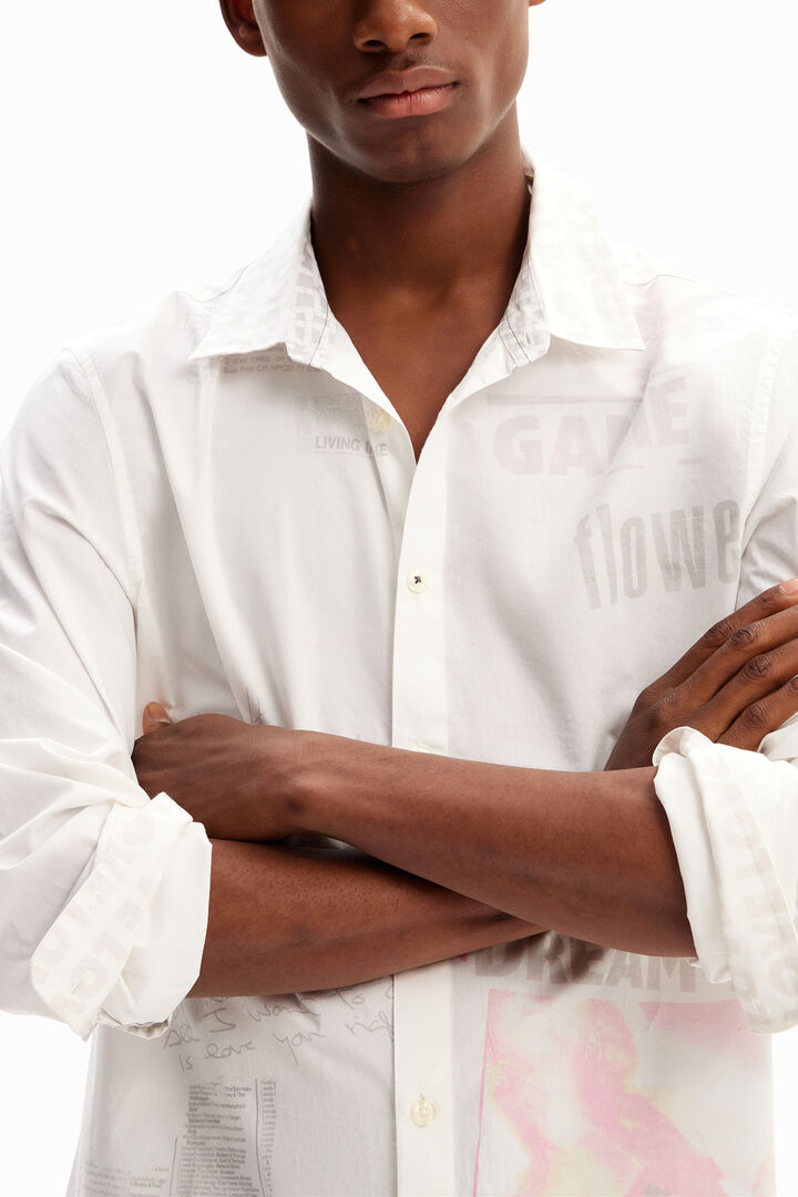 Poplin newspaper shirt | Desigual