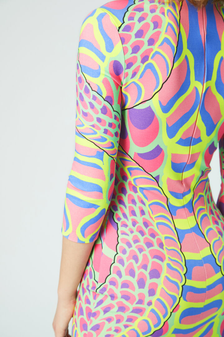 Slim short dress 3/4 sleeve | Desigual