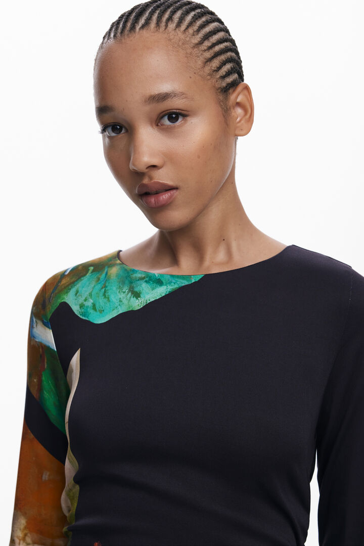 Collage asymmetrical dress | Desigual
