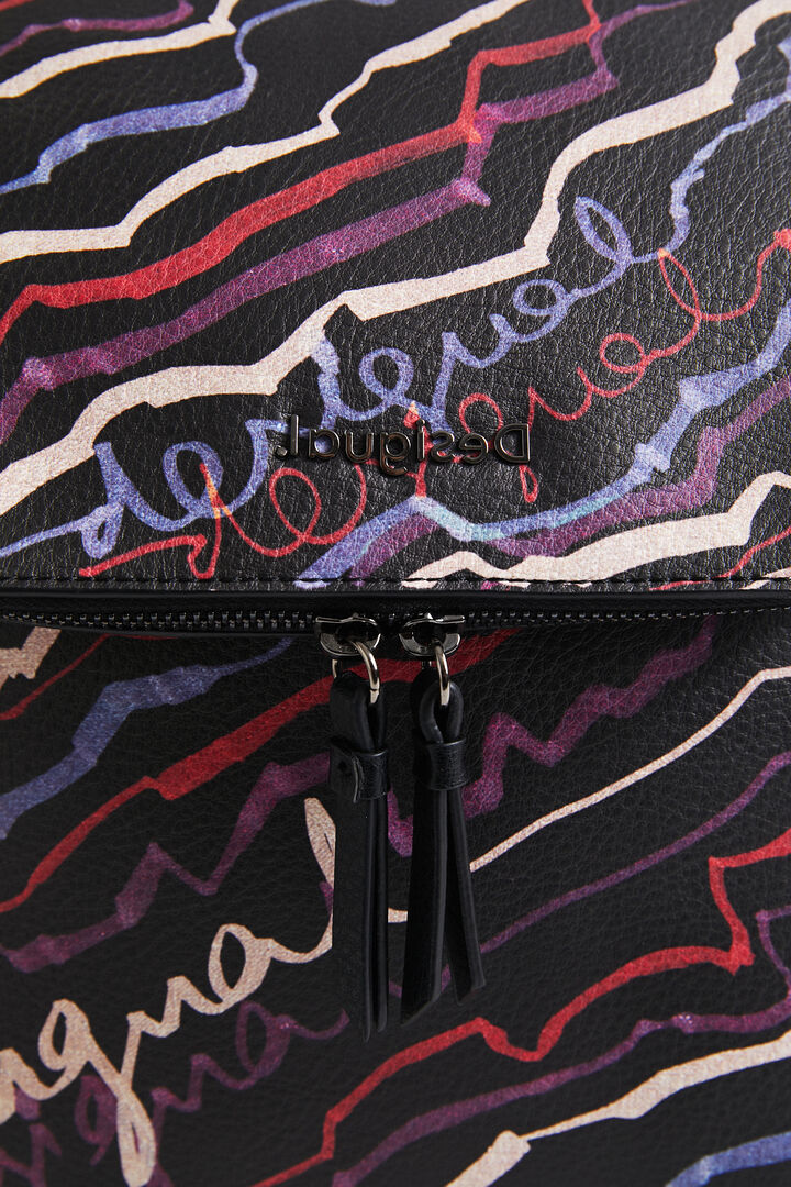 Leather effect painted backpack | Desigual