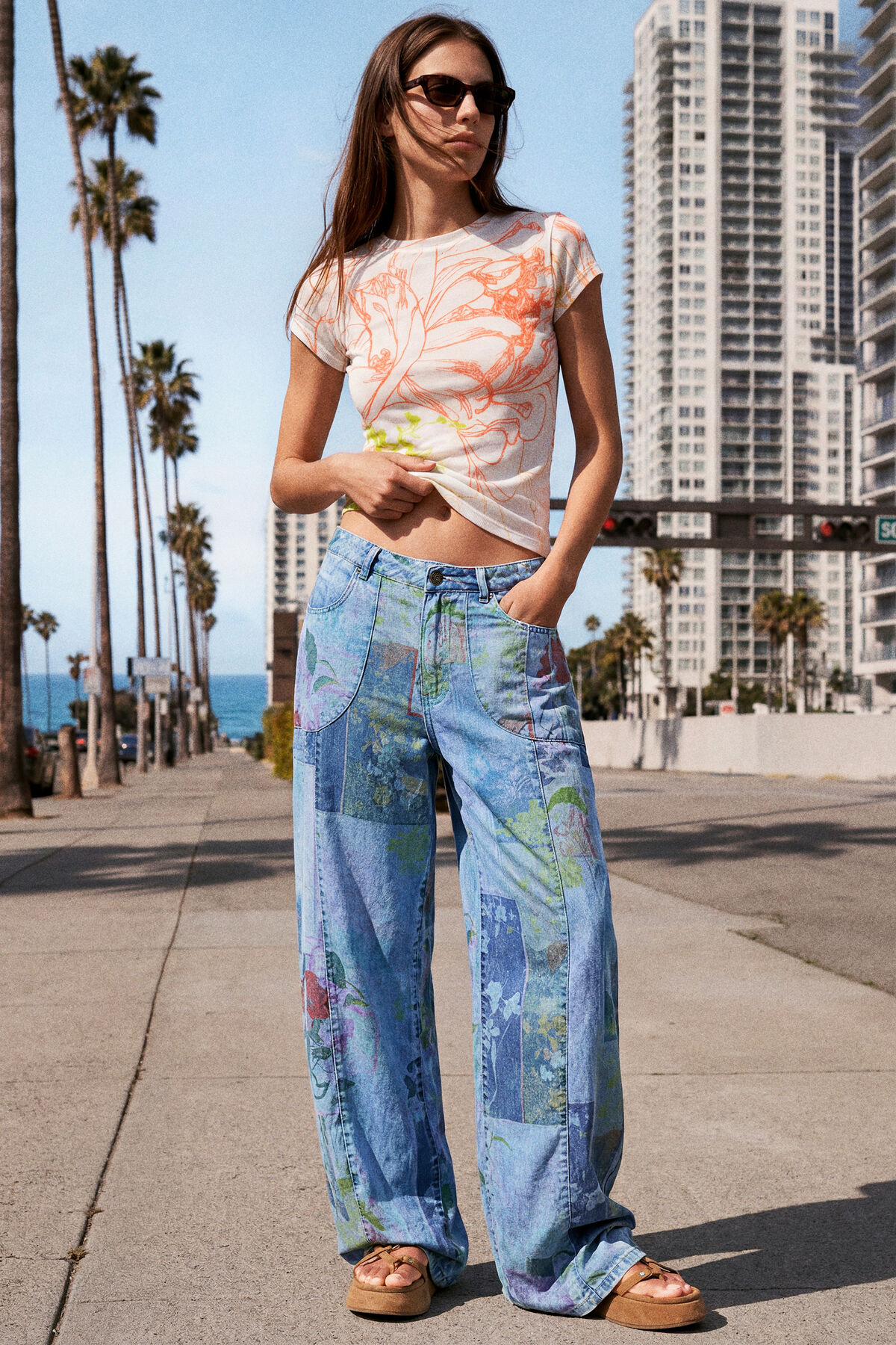 Tencel regular jeans blue Women