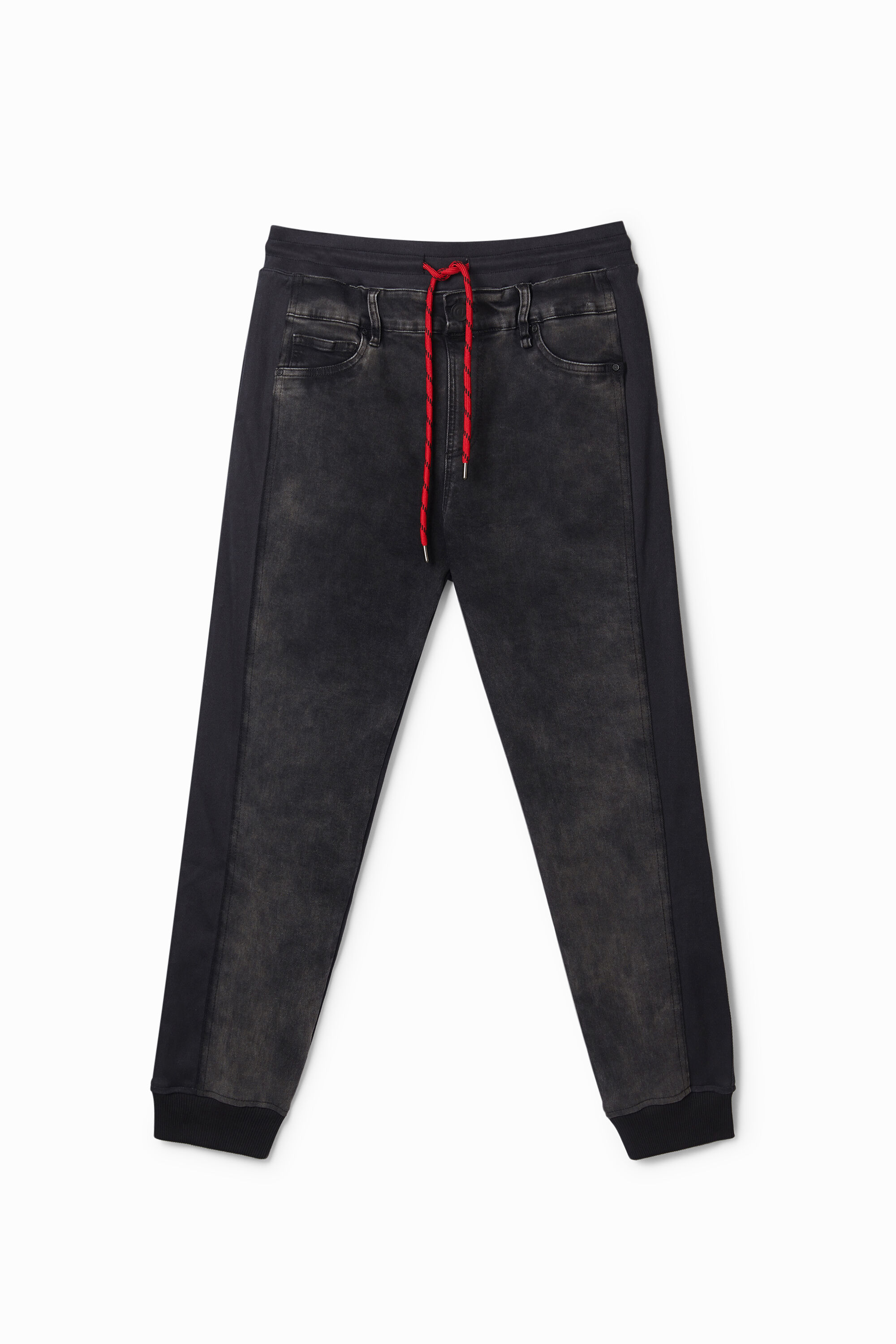 Denim jogger trousers
