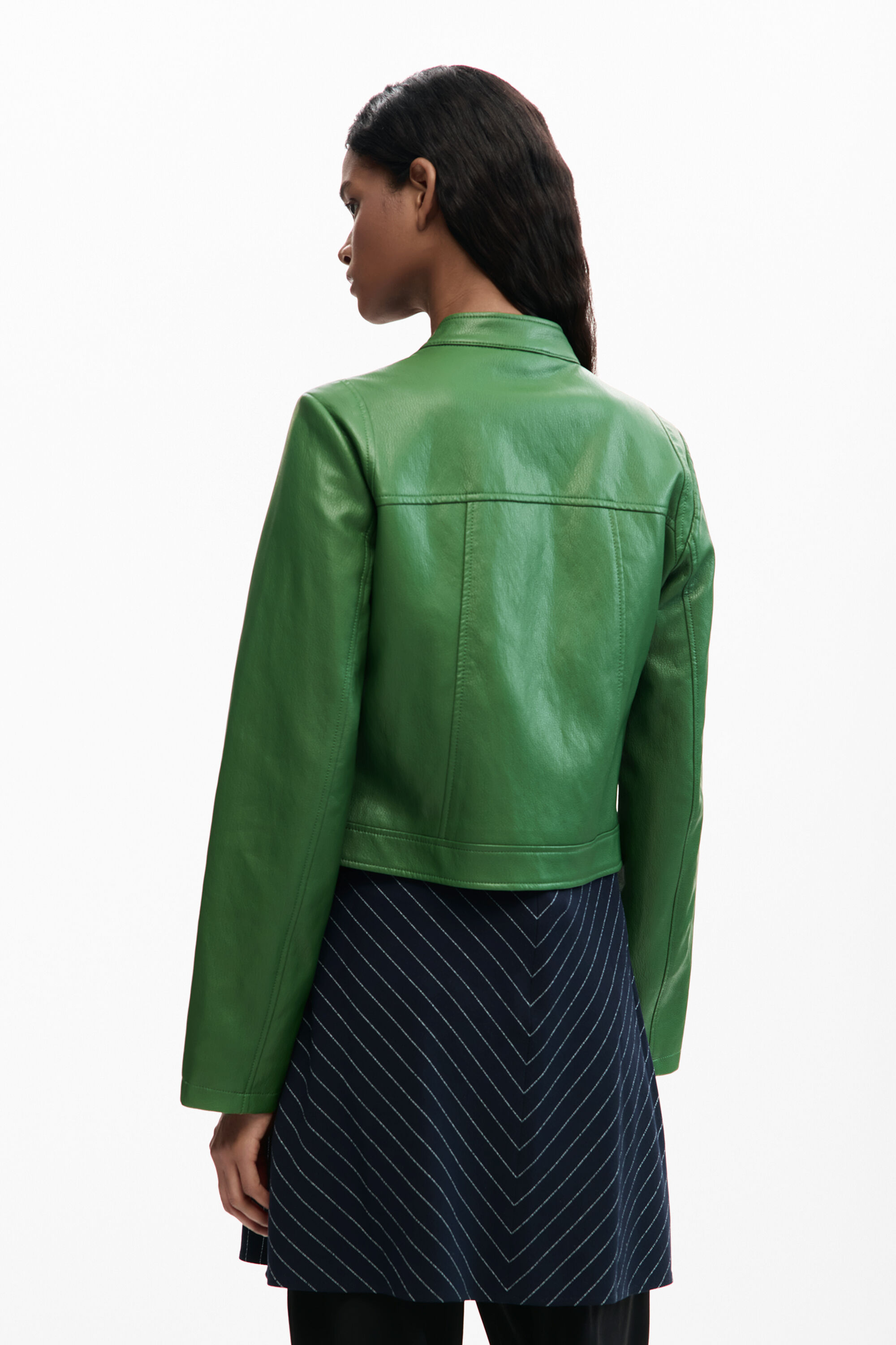 Jacket faux leather green Women's I Desigual.com