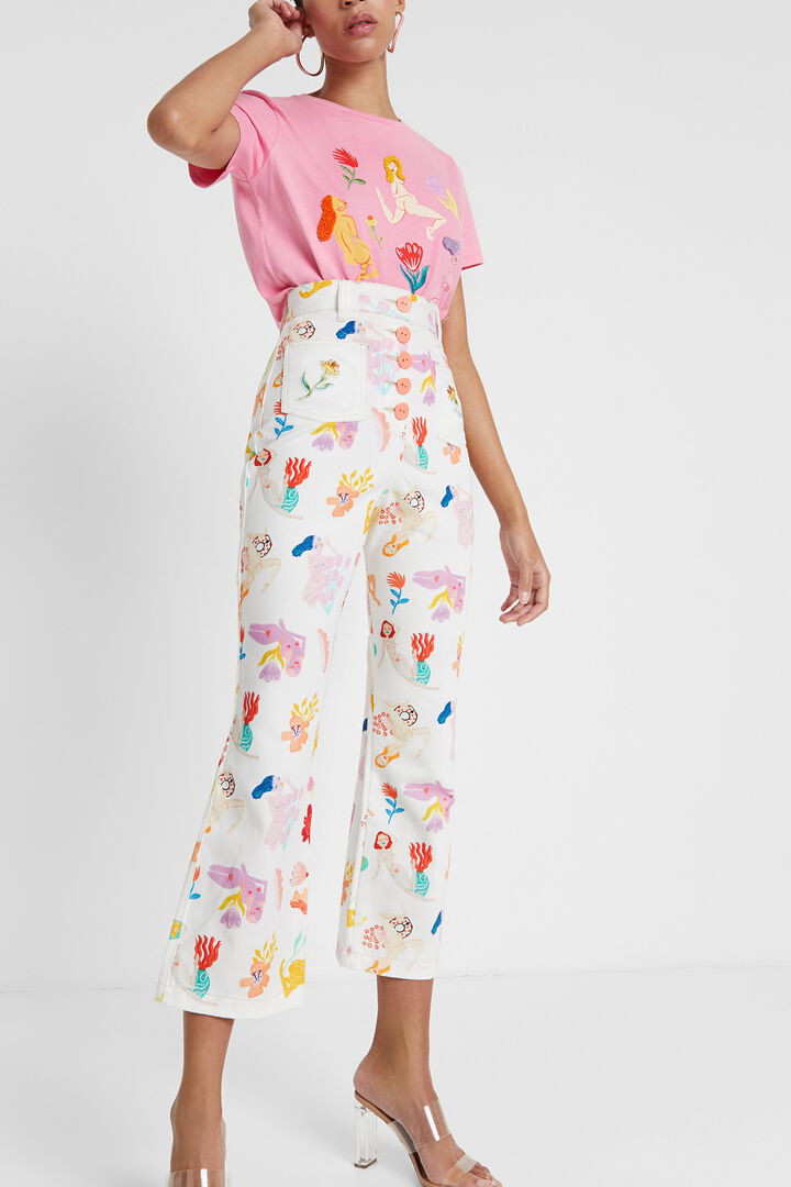 Capri trousers print | Desigual