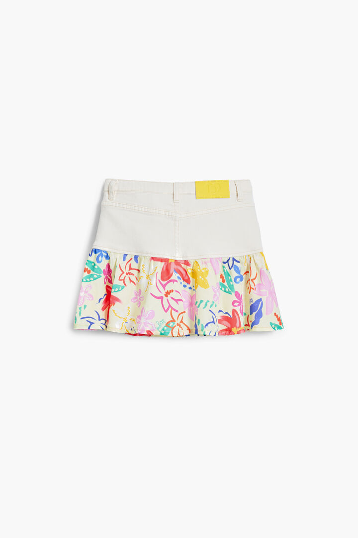 Combined floral mini skirt | Desigual