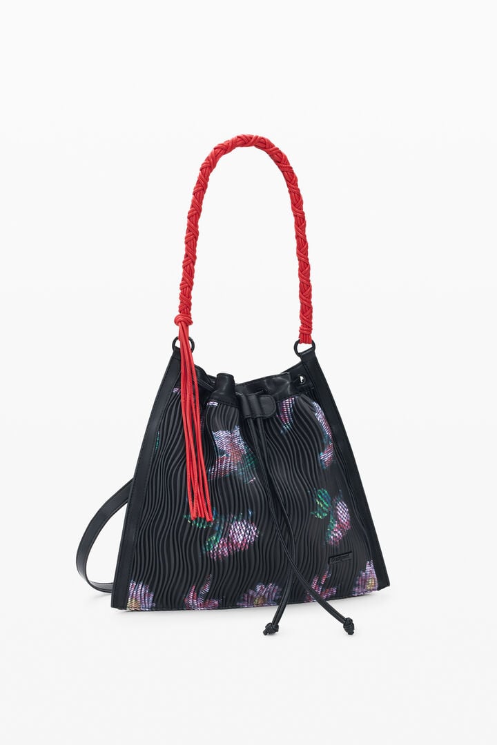 Mochila mediana textura flores | Desigual