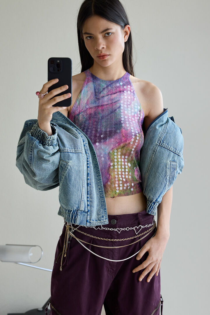 Halter paillette T-shirt | Desigual
