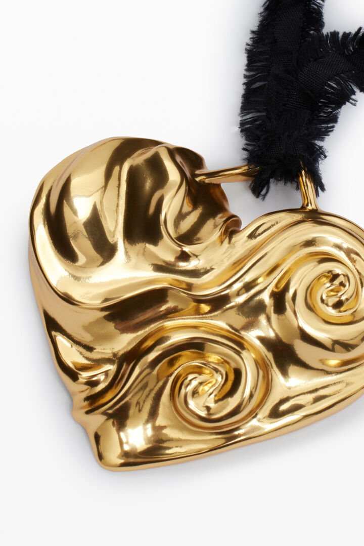 Zalio gold-plated heart pendant necklace | Desigual