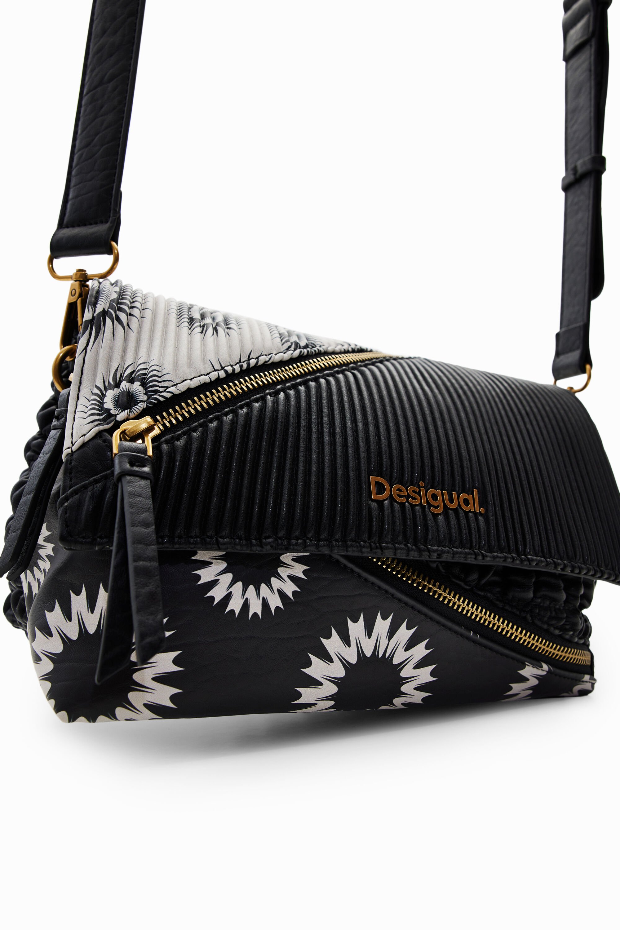 Midsize patchwork crossbody bag