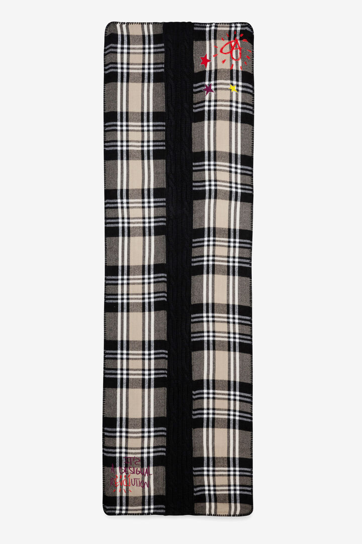 Tartan tricot scarf | Desigual